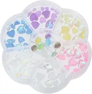 HONMEET Heart Shaped Decorative Nail Charms Lollipop Resin Nail Art Gems for DIY Manicure for Fingernails Lovers and Professionals