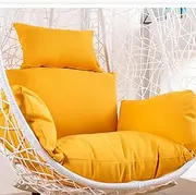 Egg Chair Replacement Cushion,Waterproof Sun-Resistant Hanging Egg Chair Cushion for Garden Cushion(Yellow)