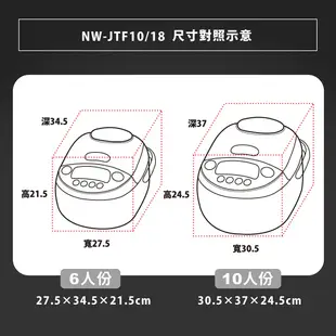 ZOJIRUSHI 象印 象印*日本製 6人份*鐵器塗層豪熱羽釜壓力IH電子鍋(NW-JTF10) (5.4折)