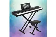 Alpha 88 Keys Electronic Piano Keyboard Digital Electric w/ Stand Stool Pedal