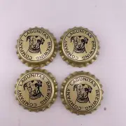 Set of 4 Lagunitas Brewing Company Beer Bottle Cap Magnets Pitbull Dog