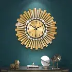 FLEBLE Wall Clocks for Living Room Decor Small Gold Silent Wall Clock Battery...