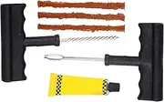 Car Tire Patch Kit,Professional Flat Tire Puncture Repair Kit - Compact Quick Fix Truck Accessories for RV Travel Camping Long Distance Travel Fleet Maintenance