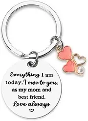 [yaozeio] Mom Gifts Keychain from Daughter Son Mom Mommy Mother Birthday Gifts for Women Mama Mummy I Love You Keychain Gifts for Bonus Step Mom Mother In Law Gifts for Moms Engraved Key Chains