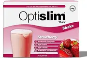 Optislim VLCD Meal Replacement Shake - Formulated for Accelerated Weight Loss - Very Low Calorie Diet Meal with High Protein and Calcium - Strawberry Flavour - 21 x 43g Sachet