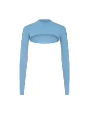 Echt Ribbed High Cut Long Sleeve - Process Blue
