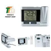 Silver Atomic Projection Alarm Clock with Temperature