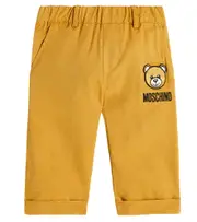 [Moschino Kids] Moschino Kids Teddy Bear cotton and linen-blend pants M 6-9 yellow