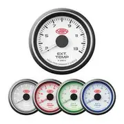 SAAS Muscle Series Exhaust Temperature Gauge - 52MM, White SG-EXT52W