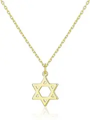 [Philip Jones] Gold Plated Star of David Necklace, Adjustable, Gold Plated, No Gemstone