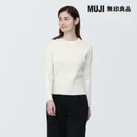 在飛比找momo購物網優惠-【MUJI 無印良品】女大豆纖維螺紋圓領針織衫(共4色)