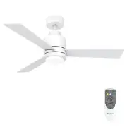 48 Inch Ceiling Fans with Lights Remote Control, Matte White Ceiling Fan with...