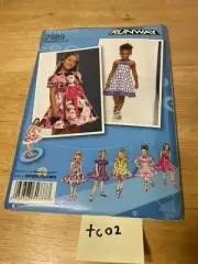 Simplicity 2989 Toddlers' And Child's Dresses With Bodice Sewing Pattern UNCUT