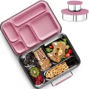 Stainless Steel Bento Box Kids, Kids Metal Bento Lunch Box BPA Free Lunch Box...