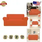 Machine Washable Stretch Loveseat Slipcover for Kids - Stylish Orange & Comfort