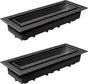 Fittes Framed Floor Vent [Lite] - 3"x10" - Matte Black - 2 Pack
