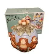 Nick And Nora Cookie Jar Monkey Business See No Evil Ceramic Boston Warehouse