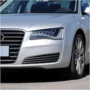 Car Front Fog Light Grille Cover Left Right Fog Lamp Grille Grill Compatible For Audi A8 D4 2010 2011 2012 2013 2014 4H0807679 4H0807680(B Type Left)