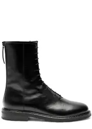 Legres Combat Leather Ankle Boots - Black - 36 (IT36 / UK3) 36 (IT36 / UK3)