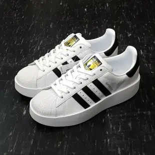 adidas SUPERSTAR BOLD W 金標 厚底 增高 白色 黑色 白黑 皮革 基本款 85折 BA7666