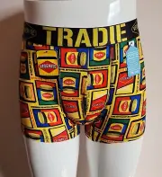 Tradie Vegemite Work N Surf Mens Vege Postcards Microfibre Trunk Brief Size XXL