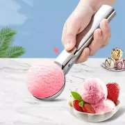 Stainless Steel Ice Cream Scoop Set, Portable with Trigger and Comfortable Ha...