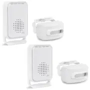 2x Wireless PIR Motion Sensor Detector Security Alarm Chime IP64 Waterproof NEW