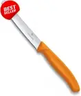 Wavy Edge Steak & Tomato Knife, Round Tip, Orange, 6.7836.L119 Blade