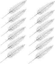 GRIRIW 12Pcs Artificial Christmas Leaves Decorative Wreath Adornments for Holiday Decor for Xmas Scene Layouts and Festive Arrangements