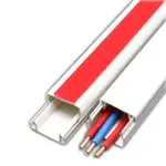 (限宅)PVC阻燃電線槽 方型 電話配線槽 壓條 地板配線 DIY配線壓條 收納壓線條【AM410】