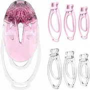 Sissy Chastity Yithuet Clip Flatten Male Genitals Feminize Men Camel Toe Chastity Devices Penis Training Clip Bondage Sex Toys with a Prosthetic Labia Soft Cover (Pink & Transparent)