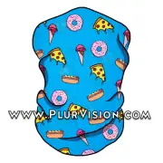 Junk Food Seamless Bandana for Raves, Music Festivals, Dust + More