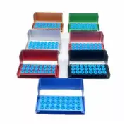 Dental 24 Holes FG/HP Burs Autoclave Silicone ring Disinfection Box Holder Block