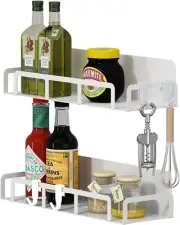Magnetic Spice Rack, Magnetic Shelf for Refrigerator, Single Tier Fridge Spice S