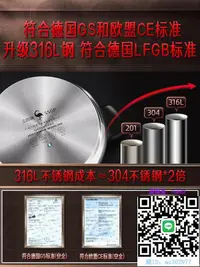 在飛比找露天拍賣優惠-壓力鍋德國雙立人高壓鍋316L不銹鋼官方旗艦店家用燃氣加厚防