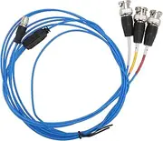 4P Socket to BNC Male Cable, High Temp resis tance Vibration Sensor Test Cable for 3 Axes Transducer