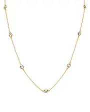 Bloomingdale's Fine Collection Diamond Bezel Station Necklace in 14K Yellow Gold, 1.50 ct. t. w.