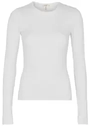 Rag & Bone Essential Ribbed Stretch-cotton top - White - S S
