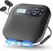 Desobry CD Player Portable Bluetooth CD Player with Speakers and FM Transmitt