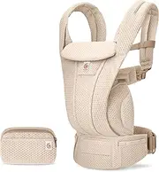 Ergobaby Omni Deluxe All-In-One Baby Carrier for Newborns from Birth to 20 kg, Ergonomic 4-Position Mesh Baby Carrier Backpack Carrier Travel System, Natural Beige