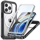 Fr iPhone 16e 16 15 Pro Max Plus Dust Proof Magsafe Shockproof Case Screen Cover
