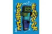 Minecraft Hostile Behaviour Canvas Print (Blue) (40cm x 30cm x 1.8cm)