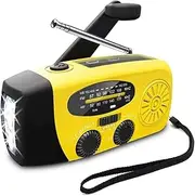 Weather Emergency Radio with Flashlight, Reading Lamp Alert,Smart Phone Charger & Real-Time Alert, with AC Adapter