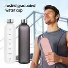 35OZ Sports Water Bottle Gym Water Bottles With Time Marker Fitness BPA Free