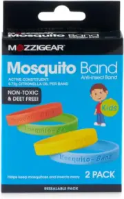 Mozzigear Mosquito Band for Kids - Pack of 2 - Anti-Mosquito Citronella Brace...