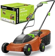 KOZYARD 1300W Electric Lawn Mower, 2-in-1 Grass Box Or Mulch Electric Weeder,3-Position Height Adjustment, Cutting Width 320MM, Outdoor Garden Lawn Tool Adjustable Cutting Height (25/40/55MM)