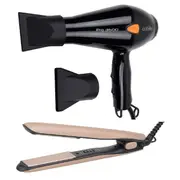 Cabello Hair Dryer PRO 3600 (Black) + Silk Smooth Styler (Gold)