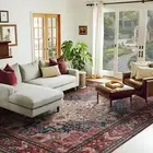 Deal Extra Large Rug 240x340cm Vintage Red Lounges Retro Traditional Carpet