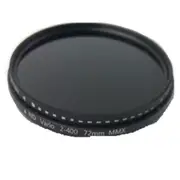 72mm ND Fader Neutral Density Adjustable Variable Filter ND 2 to ND 400 Filter(Black)