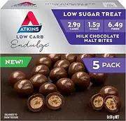Atkins Endulge, Milk Chocolate Malt Bites, Low Sugar Treat, 5 Pack
